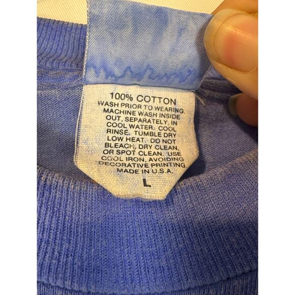 90s Shore Club Beach Shirt Tie Dye Single Stitch Vintage USA Made L Volleyball - Picture 5 of 5